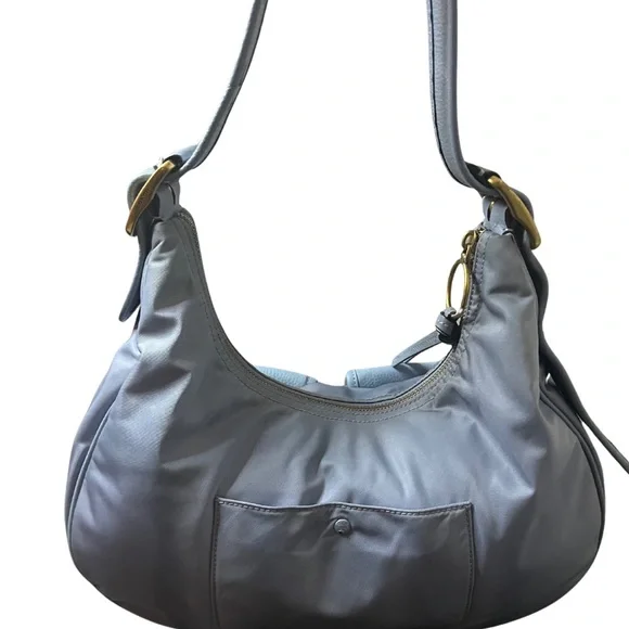 Coach EUC Bluebell Nylon & Leather Cargo Hobo Bag - Picture 5 of 13